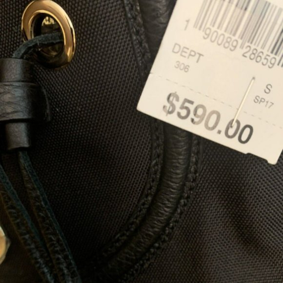 MELI MELO Nylon with leather trim Backpack Black MSRP $590 made in ITALY main image 5